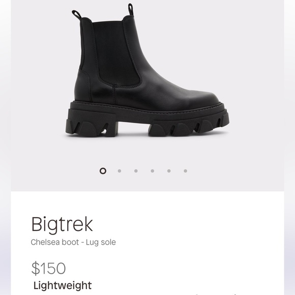 Aldo Big Trek leather lug sole chelsea boot - Picture 1 of 8